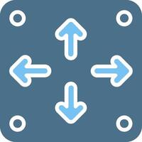 Stretch Glyph Two Color Icon Design vector