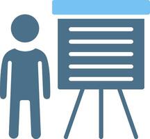 Tutor Glyph Two Color Icon Design vector