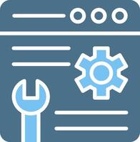Web Maintenance Glyph Two Color Icon Design vector