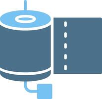 Toilet Paper Glyph Two Color Icon Design vector