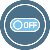 Off Glyph Two Color Icon Design vector