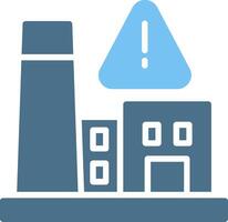 Factory Glyph Two Color Icon Design vector