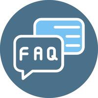 Faq Glyph Two Color Icon Design vector