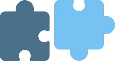 Puzzle Glyph Two Color Icon Design vector
