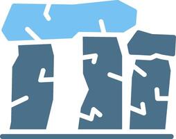 Stonehenge Glyph Two Color Icon Design vector
