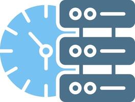 Speedometer Glyph Two Color Icon Design vector