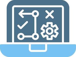 Strategic Planning Glyph Two Color Icon Design vector