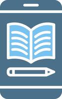 Book Glyph Two Color Icon Design vector