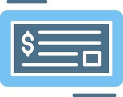 Checkbook Glyph Two Color Icon Design vector