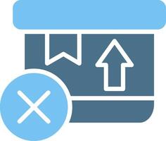 Cancel Glyph Two Color Icon Design vector