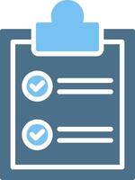 Checklist Glyph Two Color Icon Design vector