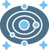 Galaxy Glyph Two Color Icon Design vector