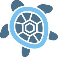 Turtle Glyph Two Color Icon Design vector