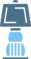 Lamp Glyph Two Color Icon Design vector