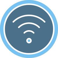 Wifi Signal Glyph Two Color Icon Design vector