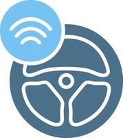Autopilot Glyph Two Color Icon Design vector