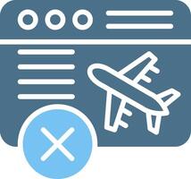 Cancelled Glyph Two Color Icon Design vector