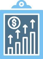 Profit Glyph Two Color Icon Design vector