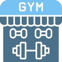Gym Glyph Two Color Icon Design vector