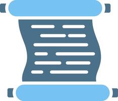 Ninja Scroll Glyph Two Color Icon Design vector