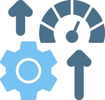 Optimization Glyph Two Color Icon Design vector