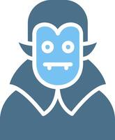 Dracula Glyph Two Color Icon Design vector
