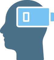 Fatigue Glyph Two Color Icon Design vector