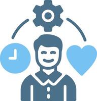 Organized life Glyph Two Color Icon Design vector