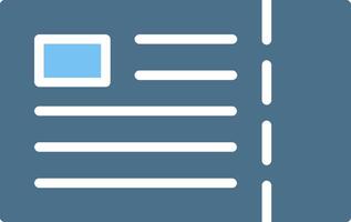 Pass Glyph Two Color Icon Design vector