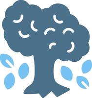 Falling Leaves Glyph Two Color Icon Design vector