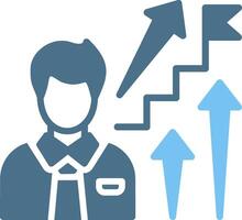 Career Path Glyph Two Color Icon Design vector