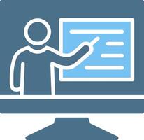 Distance education Glyph Two Color Icon Design vector