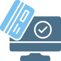 E-payment Glyph Two Color Icon Design vector