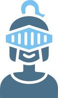 Knight Glyph Two Color Icon Design vector
