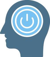 Mind Glyph Two Color Icon Design vector