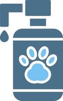 Pet Shampoo Glyph Two Color Icon Design vector
