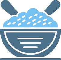 Porridge Glyph Two Color Icon Design vector
