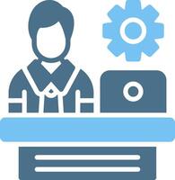 Administrator Glyph Two Color Icon Design vector