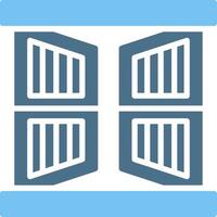Window Glyph Two Color Icon Design vector