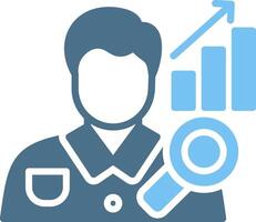 Business Analyst Glyph Two Color Icon Design vector