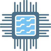 Chip Glyph Two Color Icon Design vector