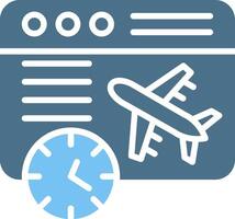 Delayed Glyph Two Color Icon Design vector