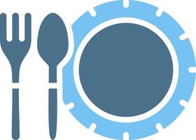 Cutlery Glyph Two Color Icon Design vector