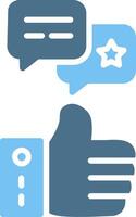 Feedback Glyph Two Color Icon Design vector