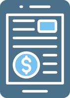 Monetization App Glyph Two Color Icon Design vector