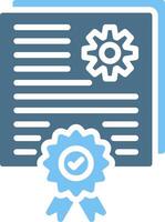 Quality Control Glyph Two Color Icon Design vector