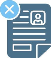 Rejected Glyph Two Color Icon Design vector