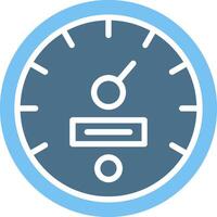 Speedometer Glyph Two Color Icon Design vector