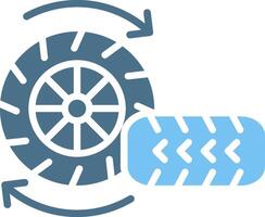 Tire Glyph Two Color Icon Design vector