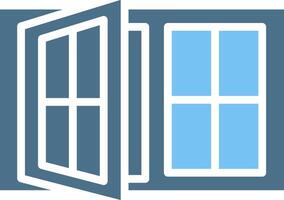 Window Case Glyph Two Color Icon Design vector